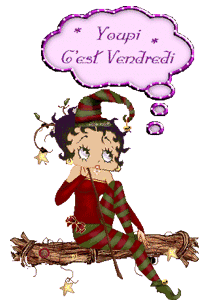 Gif animé youpi c'est vendredi Betty Boop